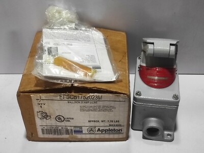 Appleton EFSCB1752023M Mall Eisen 20Amp U-Line 20Amp 1HP 125VAC