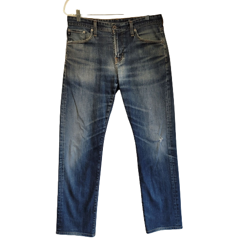 Graduate Tailored Leg Blue Jeans Mens 
