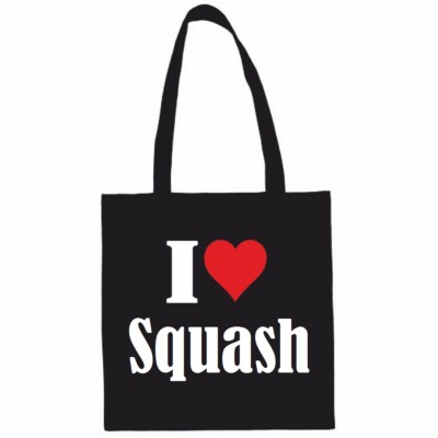 Tasche Beutel Baumwolltasche I Love Squash Geburtstag Geschenk Valentinstag Oste