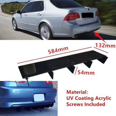 23x5'' Fit For Saab 9-5 06-09 Rear Bumper Lower Diffuser Fin Splitter Trim Black