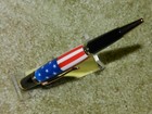 Manhattan Ballpoint Twist Pen with Stars and Stripes Body & Gold & Black Trim — photo 6