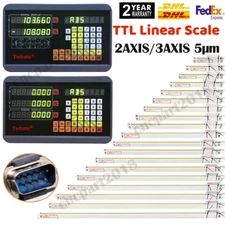 5um Glass Linear Scale 2 Axis 3 Axis DRO Digital Readout for CNC Mill Lathe