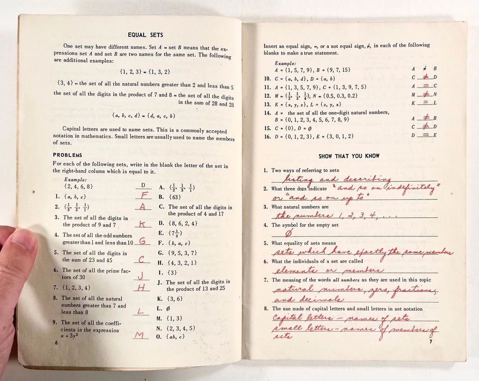 1959 Aiken MODERN MATHEMATICS TOPICS & PROBLEMS Teacher's Edition w/answers - Image 4 of 4