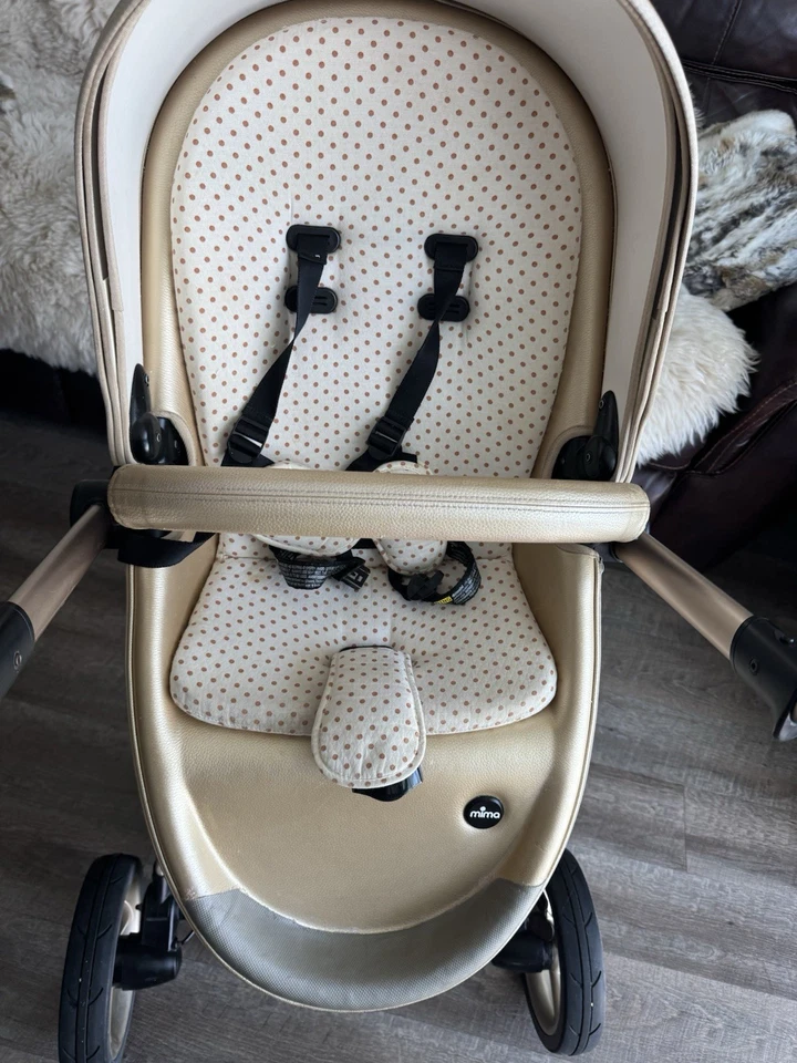 Cochecito completo Mima Xari champán/negro Foto 3 de 4