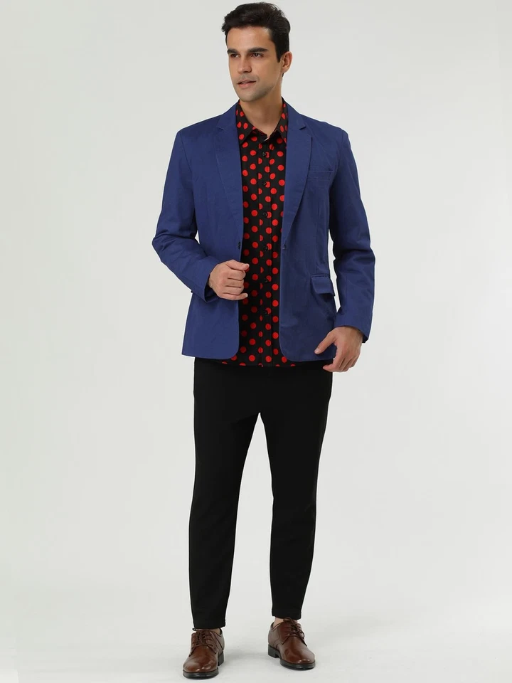 Men's Lace Up Midwind Back Single Button Blazer Blue XL (46 EU) - Image 3 of 4