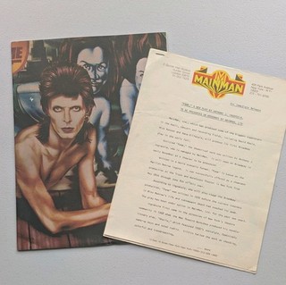 DAVID BOWIE 1974 Diamond Dogs 1st Issue Tour Programme MainMan FAME Newsletter