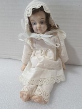 7.5" Antique Vintage Doll Bisque Head Hands Feet Soft Body Arms, Legs
