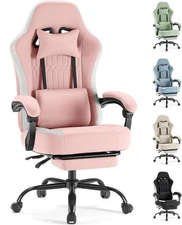 Sweetcrispy Computer Gaming Chair - High Back Ergonomic Desk Chair with Footrest