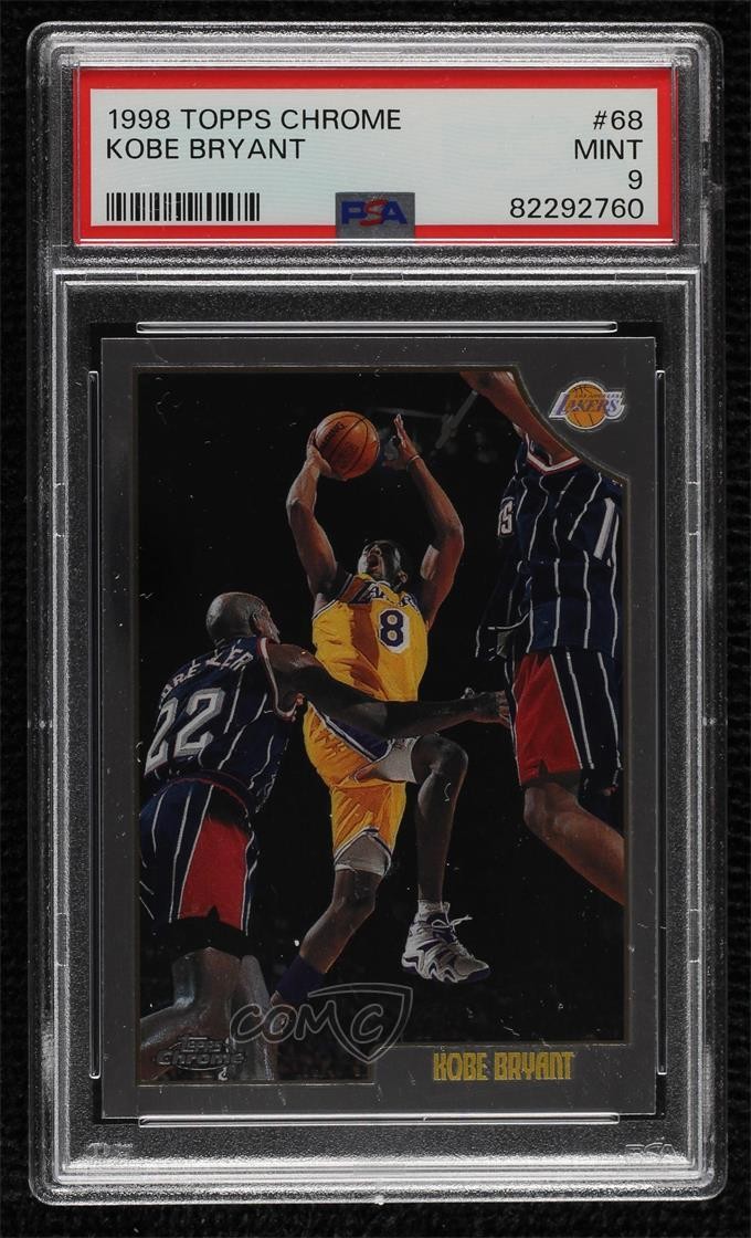 1998-99 Topps Chrome Kobe Bryant #68 PSA 9 MINT HOF 02v3