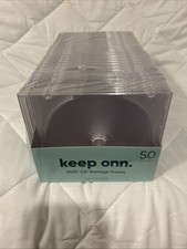 Keep Onn DVD/CD Storage Cases 50 Count