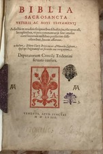 Rara Bibbia 1564 Biblia Sacra Giunta Cardinale De Noailles Concilio Trento