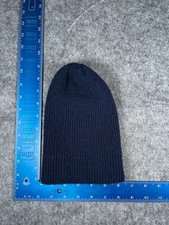 Beanie Toque Youth Boys One Size Blue Knit Winter Snow Ski Acrylic Blend