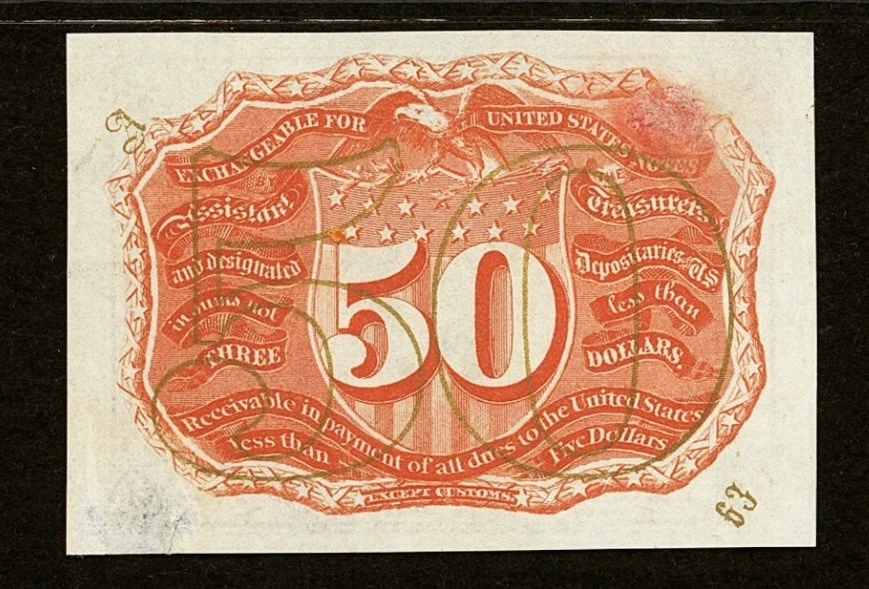 FR# 1317 Fractional 1863 Union Currency 50c, Civil War Second 2nd Issue, PCGS 64 - Image 4 of 4