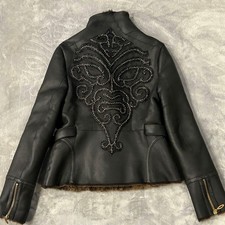 Shanghai Tang Excellent Condition Lambskin Jacket Black US6 M (US S) Excellent