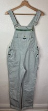 Liberty Womens Washed Duck Bib Overalls Coveralls Size Small Mint Green