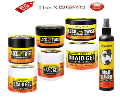 AllDay Locks Braid Gel Twist Hold Shampoo Spray Haaröl Typ wählbar Next Day UK