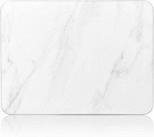 Stone Dish Drying Mats for Kitchen Counter, 22" L  16" W , White Marble 