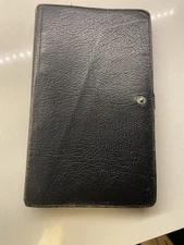  Filofax System Personal Organizer Black Leather. Vintage!