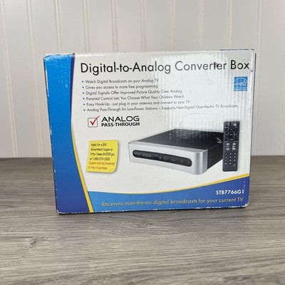 RCA Digital to Analog Converter Box STB7766G1 Over Air TV w/ Remote