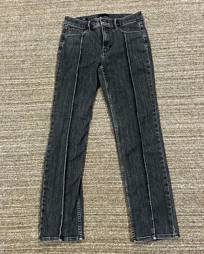 White House Black Market Women’s High-Rise Slim Gray Dark Wash Jeans 8