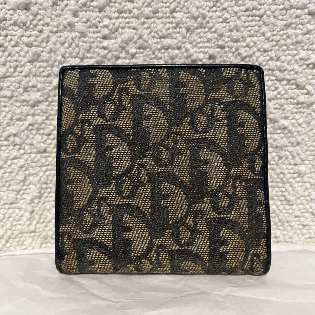 Portefeuille pliant toile trotteur Christian Dior