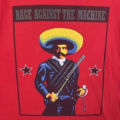 Vintage Rage Against The Machine Shirt Mens XL Red 2000 Emiliano