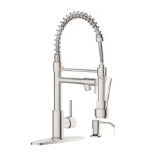Kitchen Faucet with Soap Dispenser,Single Handle Faucet for Camper Farmhouse ...