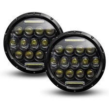 7 Inch Round LED HeadLights, 2PCS DC12-24V 7 Inch 140W 6000K DOT Approved Hi/...