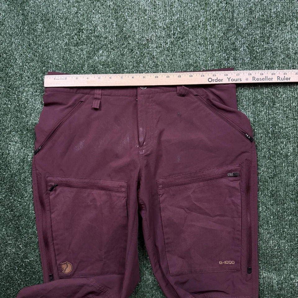 Fjallraven G-1000 Nikka Pants Women's Size 10 Red Cargo Hiking Camping * READ * - Image 3 of 4