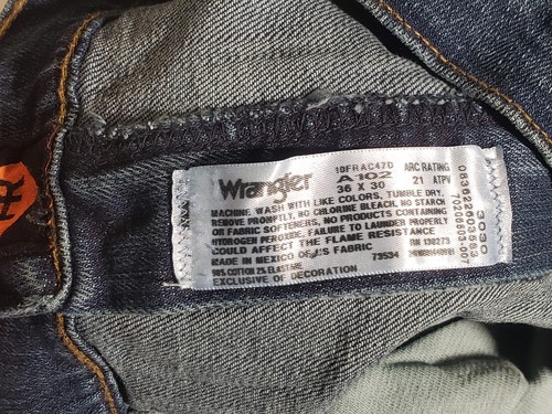 Wrangler FR 47 Jeans Herren 36x30 Flame Resistant Workwear Cat 2 2112 Blau Denim - Bild 16 von 16