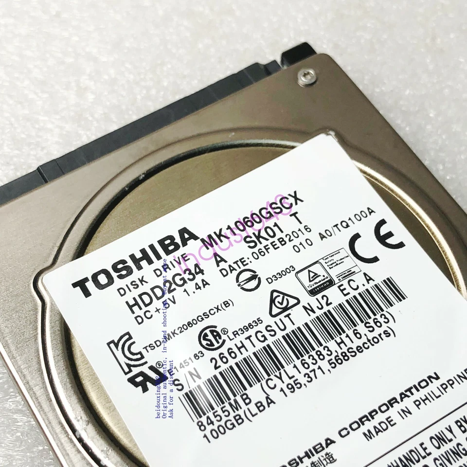 Toshiba MK1060GSCX 100G SATA wide temperature/shockproof car dedicated HDD - Image 3 of 4
