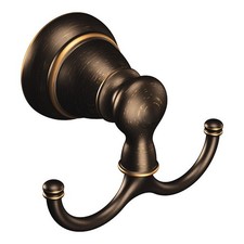 MOEN Y2603BRB Banbury Bathroom Double Robe Hook - Mediterranean Bronze
