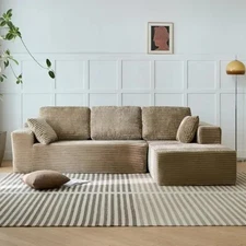 Sectional Sofa Set L-Shaped Couch Convertible Indoor Modular for Living Room