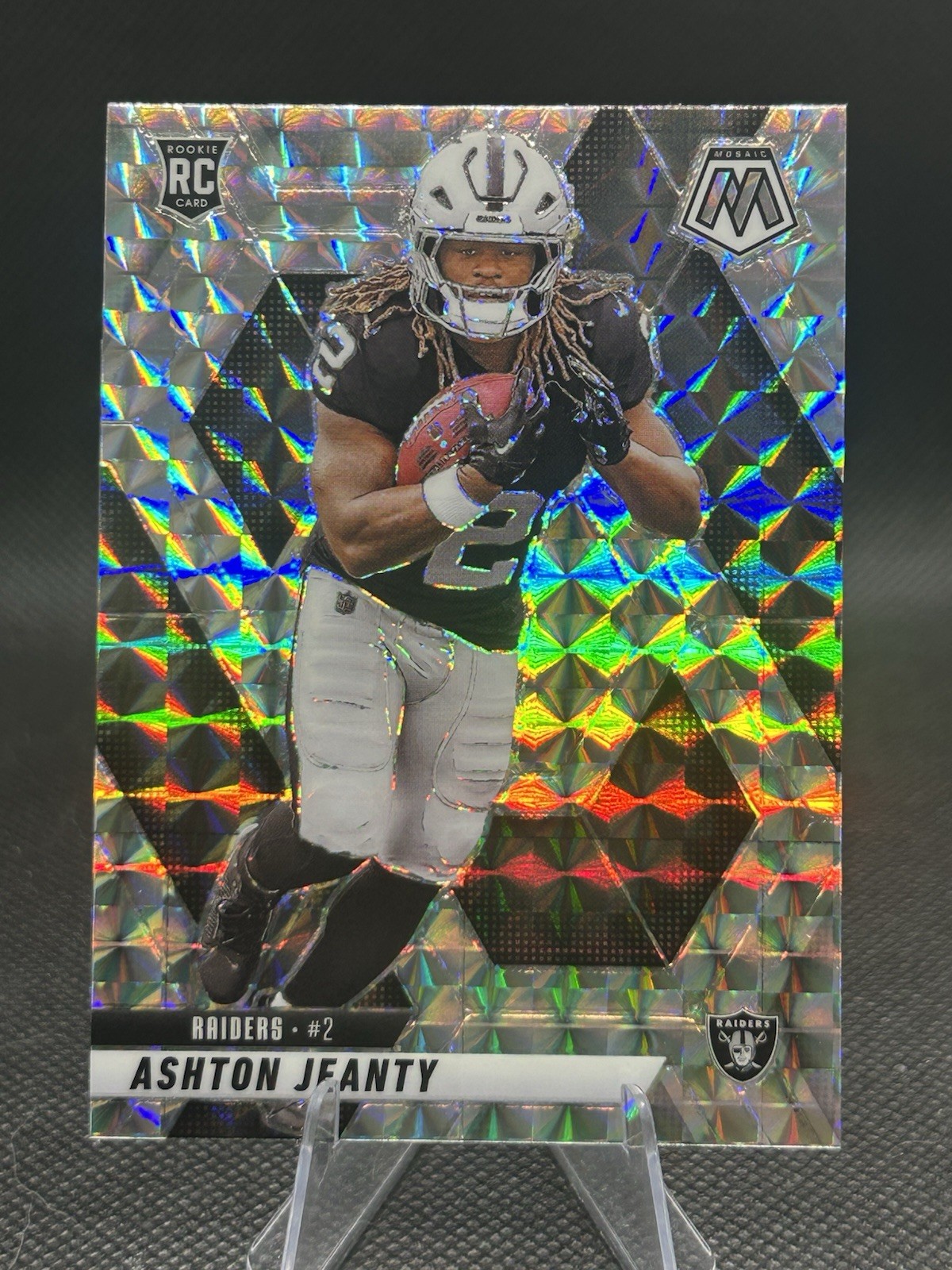 2025 Panini Mosaic Silver Mosaic Prizm #345 Ashton Jeanty Rookie RC 2336