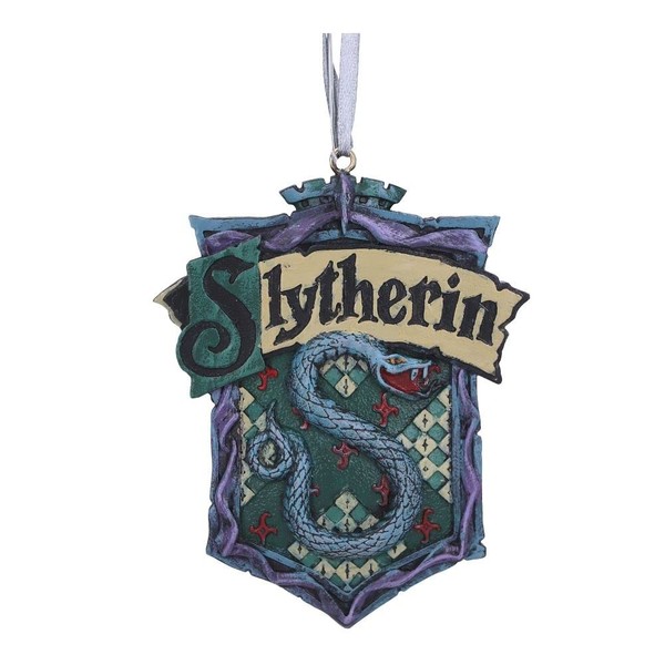Nemesis Now Harry Potter Slytherin Crest Hanging Ornament, Green, 8Cm-image