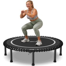 Rebounder Trampoline 550LB 48IN Foldable Bungee Quiet Exercise BCAN 450/550LBS