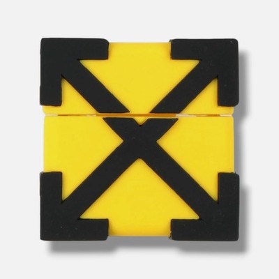 Off-White Men's Yellow Arrow Airpods Case