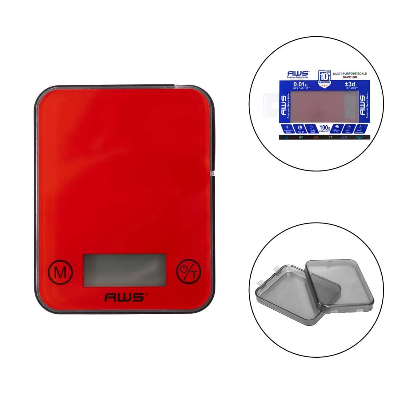 AWS Cube Series 100 LED Digital Pocket Scale, 100G X 0.01G