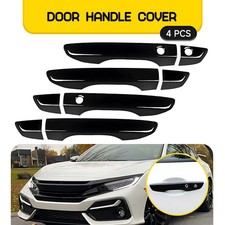 For Honda Civic 10th 16-21 Sedanhatchbacktype-r Glossy Black Door Handle Cover
