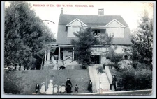 Postcard Residence Of Col. Geo. W. Wing, Kewaunee, Wis.   K73