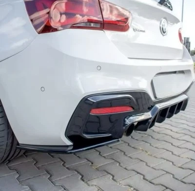 DPUK BMW 1 Series F20 Gloss Black Rear Side Bumper Splitters 116 118 120 125 M135 140