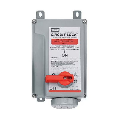Hubbell Wiring Device-Kellems Hbl530mi7w Mechanical Interlock, 480Vac, 30A