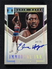 2022-23 Panini Impeccable Elvin Hayes #II-EHY Immortal Ink Autographs Auto /25