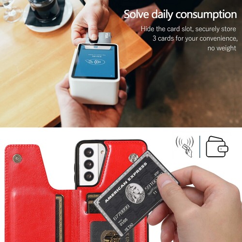 Leather Card Slot Wallet Case Cover Kickstand For Samsung Galaxy A13 A33 A53 A73 - Picture 35 of 81