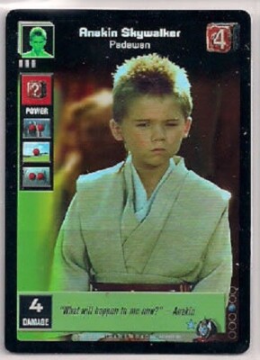 Young Jedi CCG Reflections Foil 4 ANAKIN SKYWALKER PADAWAN NM/M scratches