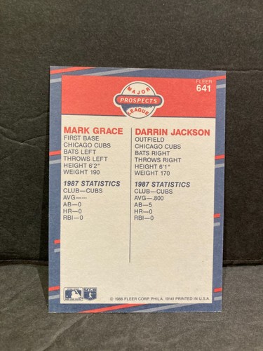 MARK GRACE CUBS SET-Framed 8x10 photo print-'88 Fleer RC 641-'92 Upper Deck 143 - Picture 7 of 7