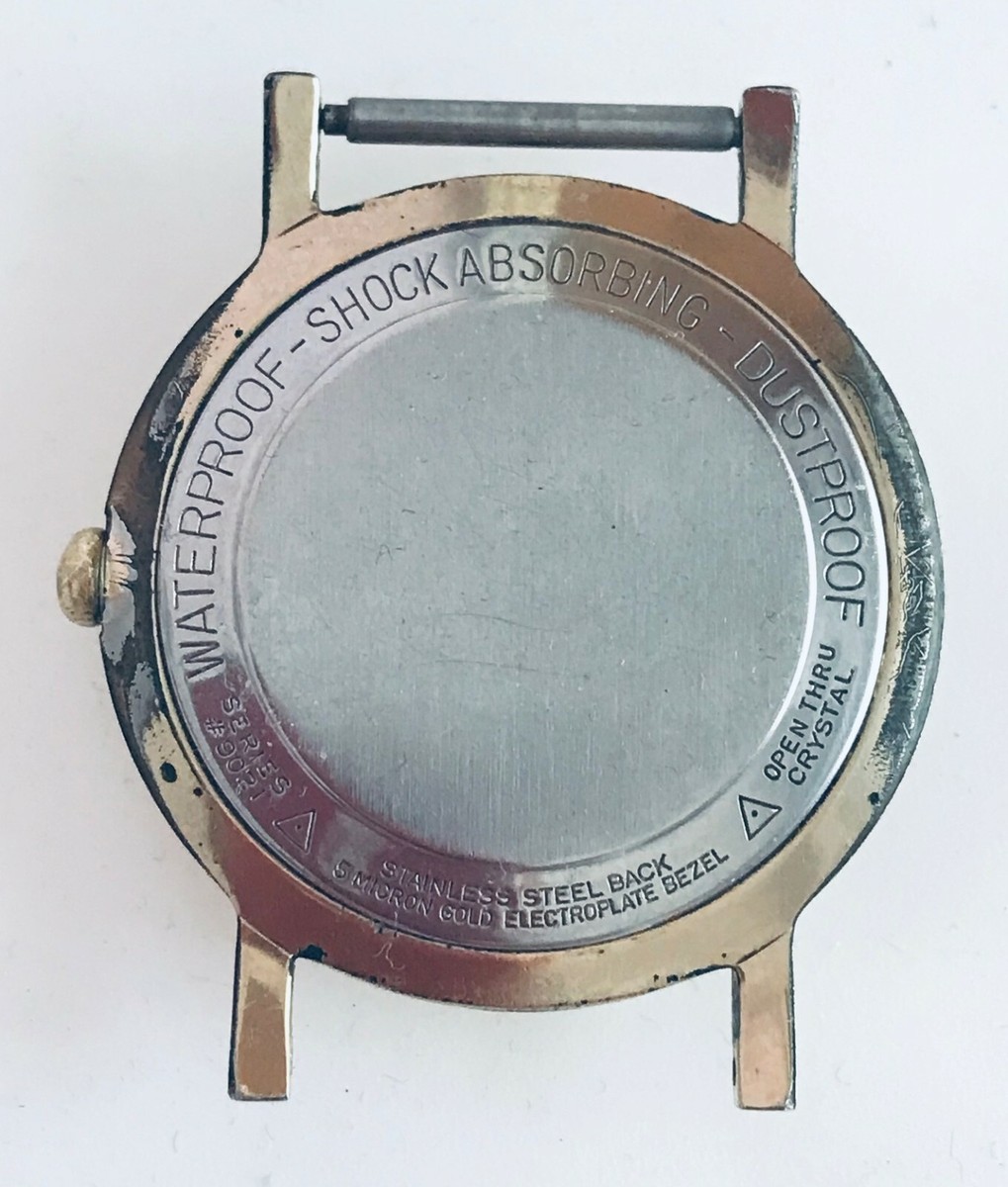 Vintage Swank 17 Jewels Windup Slim Gold-Plated Bezel Men's