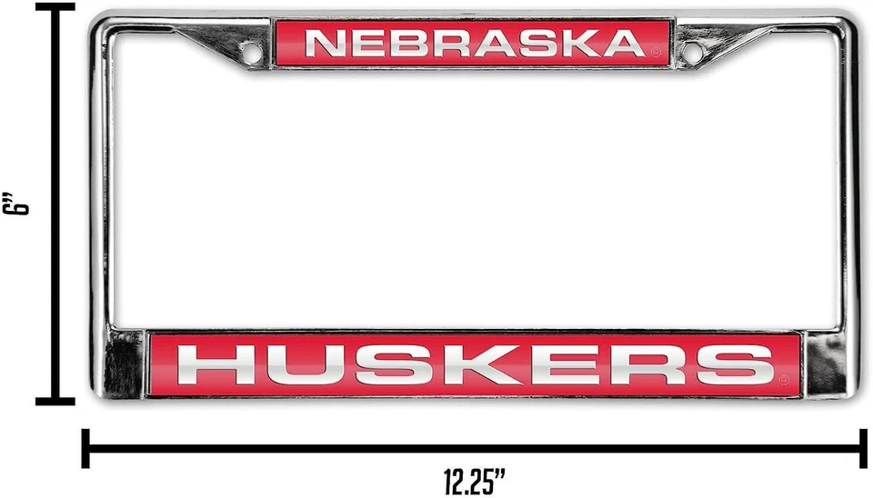Nebraska Cornhuskers Chrome Metal Laser Cut License Plate Frame - Image 4 of 4