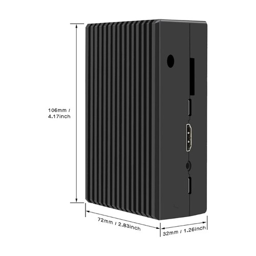 Black Aluminum Case For 5/5B Supports Antennas Installation Metal Protective - Afbeelding 8 van 8