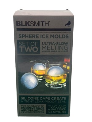 Blksmith Silicone Sphere Ice Molds Set Of 2